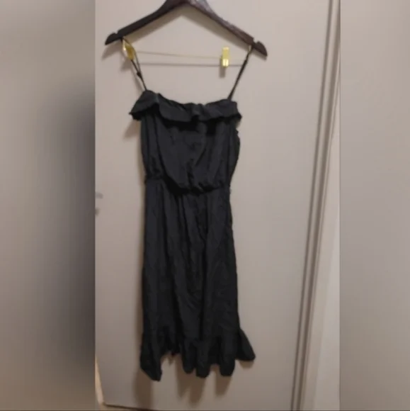 Sezane Womens Cassandra Ruffle Silk Dress Sz 38 - Picture 3 of 4